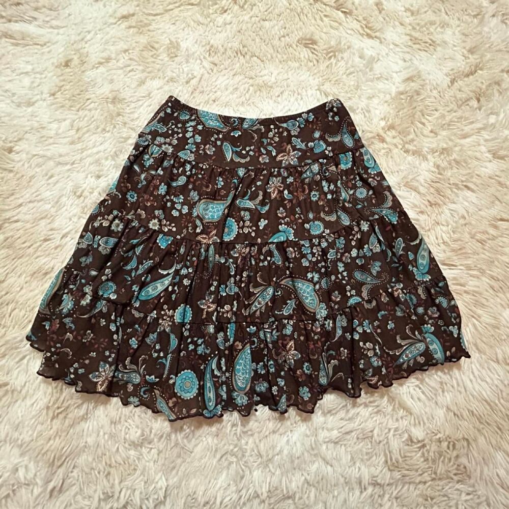 George Women's Brown and Blue Skirt